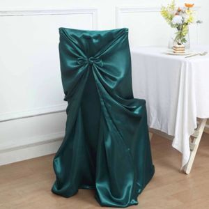 Peacock Teal Universal Satin 300 Chair Cover